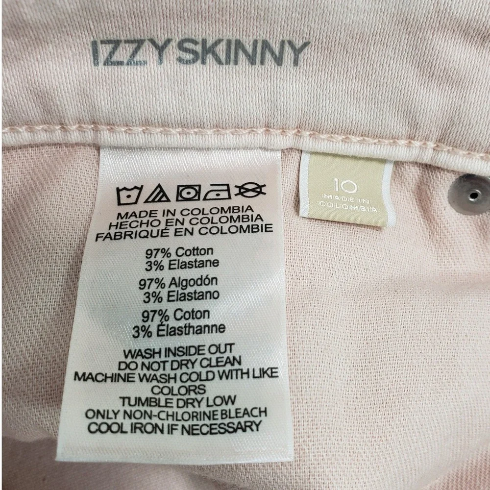 Michael Kors Women Izzy Skinny Jeans Size 10 Pink Mid-Rise QS09AD894L‎